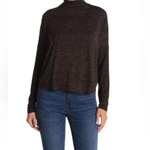 Double Zero Mock neck drop shoulder sweater